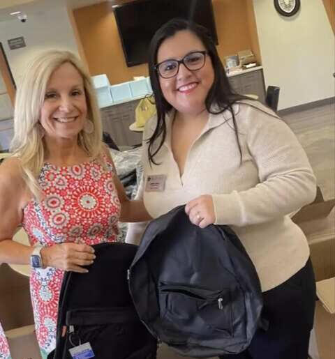 Volunteers preparing backpacks for the Backpack Project - Rotary Norwalk / Santa Fe Springs