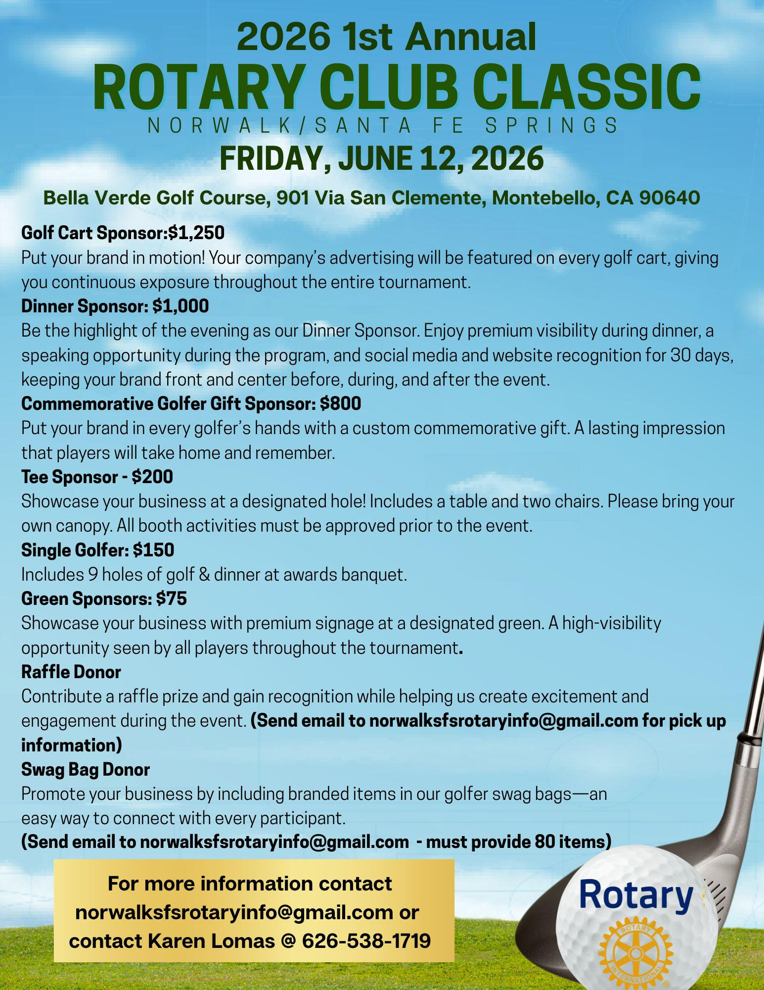 1st Annual Rotary Club Classic